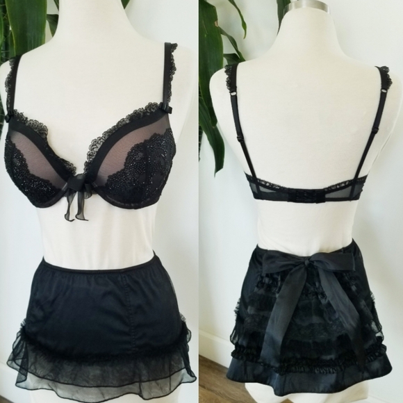 Victoria's Secret Vintage Sexy Little Things Lingerie Tutu Skirt NWT Ruffles Bow - Picture 10 of 12